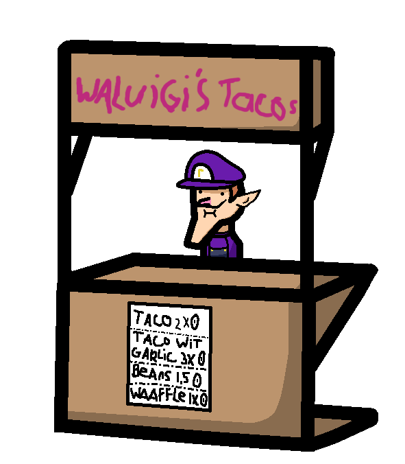 Waluigi's Taco Stand by Magiquezmaster on DeviantArt