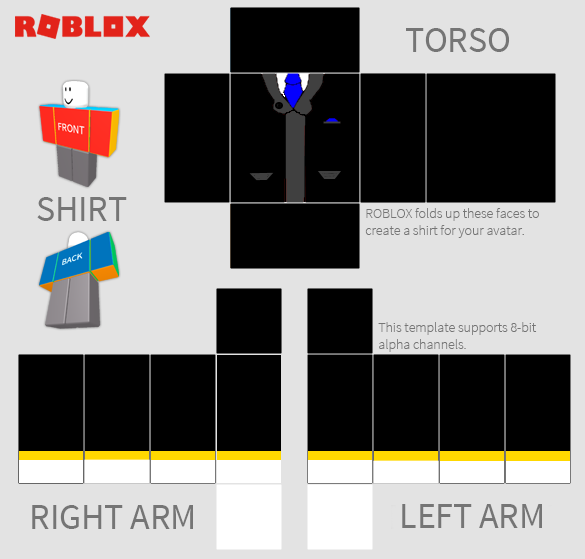 Roblox Shirt Template Suit Kaldebwongco - black suit template roblox