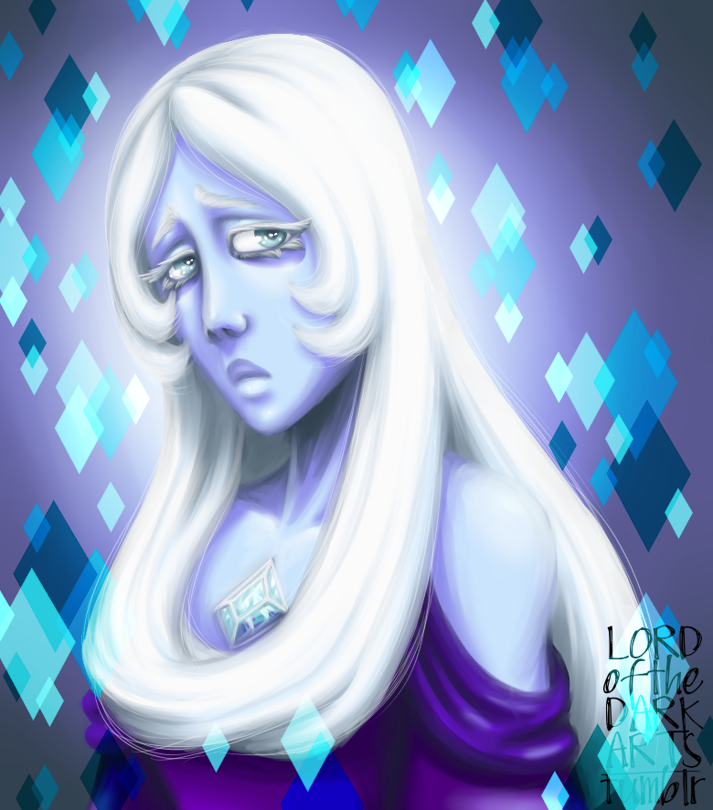 This is a piece from last year, or was it earlier this year I drew it... from my old account that I still like a lot. Steven Universe's Blue Diamond, this time in an experimental painterly style I'...