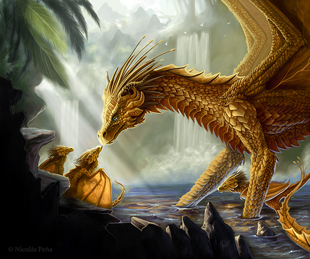 Golden Dragon by Amisgaudi on DeviantArt