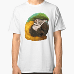 Blue and Gold Macaw Realistic Painting T-Shirt