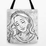 Peaceful heart tote bag