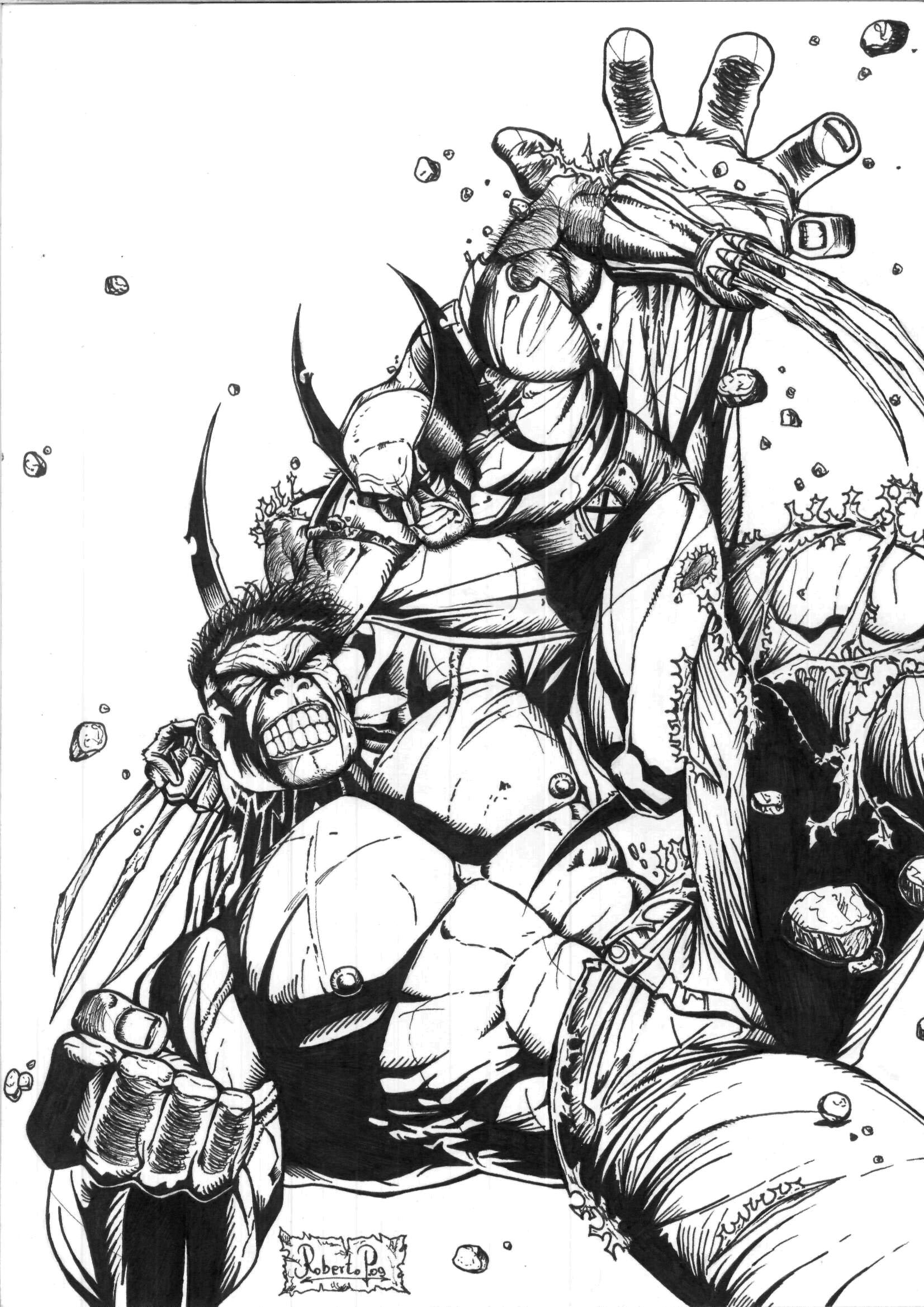 Hulk Vs Wolverine Coloring Pages : Wolverine VS Hulk 2006 ...