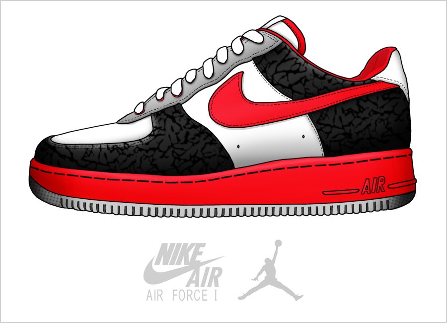Air Force 1 'Fire Red' by BBoyKai91 on DeviantArt