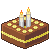 Banana Chocolate Cake with candles 50x50 icon