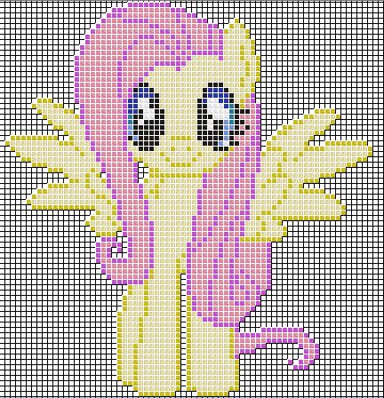 Fluttershy Pixel art design for MC by xxchippy13xx on DeviantArt