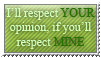 Opinion respecting - stamp by Angi-Shy