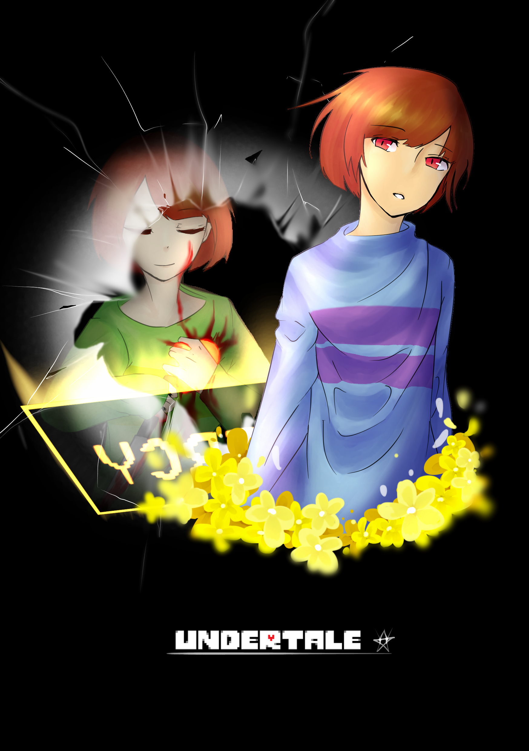Undertale - Frisk and Chara by TinyMinotaur1 on DeviantArt