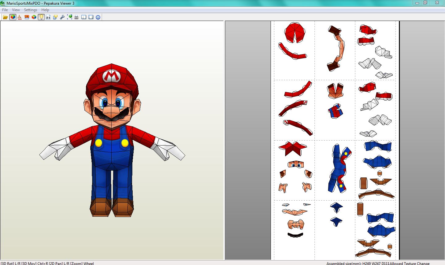 Mario Sports Mix Mario Papercraft WIP by TheSkywardSword100 on DeviantArt