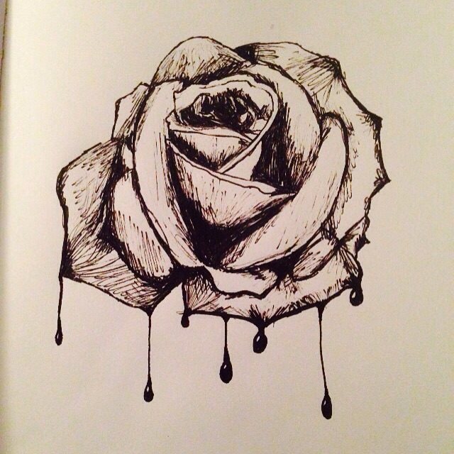 Bleeding Rose by BlackRabbitDrawings on DeviantArt