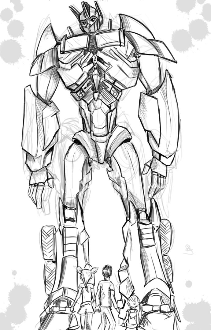 Sketch: Meet Optimus by SH-Illustration on DeviantArt