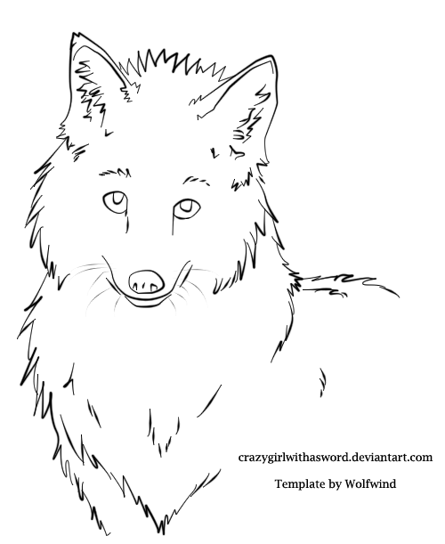 Arctic fox template by sretan on DeviantArt