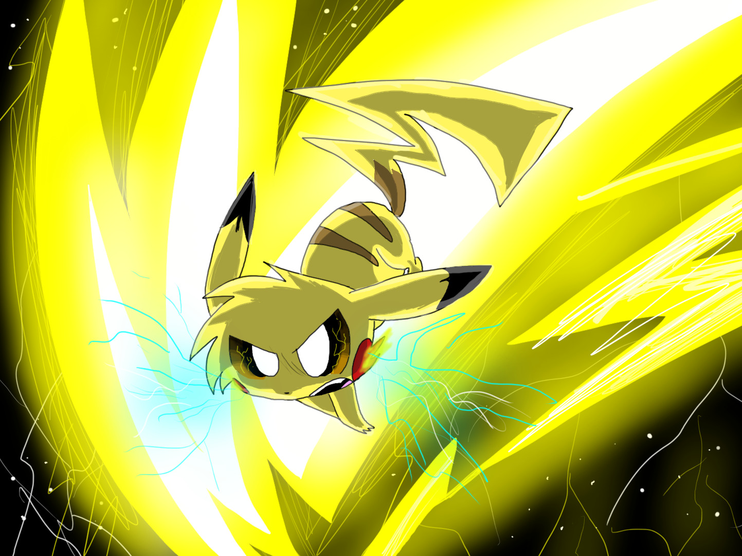 Pikachu Use Thunderbolt by KaziaBlaze on DeviantArt