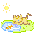 free kitty with pool icon by cottoncritter