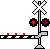 Railroad Crossing Gate Emoticon BW