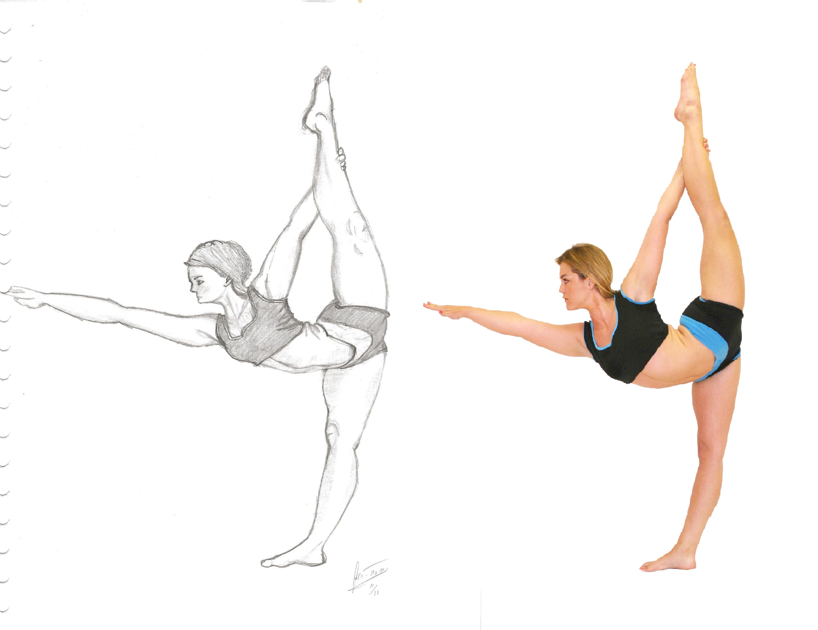 Yoga with comparison sketch by Fenrira on DeviantArt