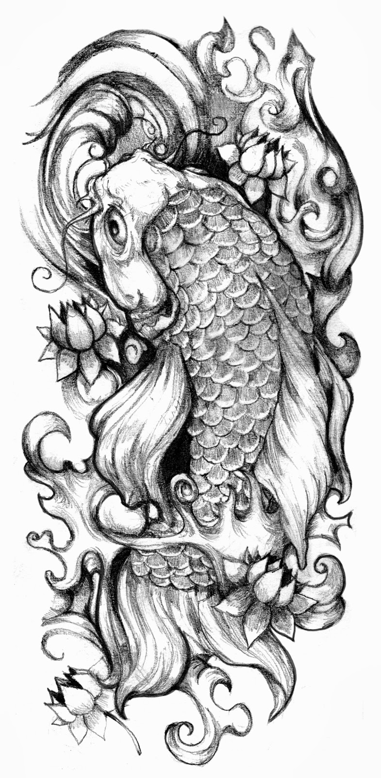 Koi Tattoo Design by CrisLuspoTattoos on DeviantArt