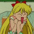 Minako Aino swings her arms in excitement