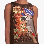 Bird USA Independence day 4th July contrast tank