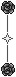 Vertical Pixel Rose Divider - Black