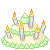 Melon Cake with candles 50x50 icon