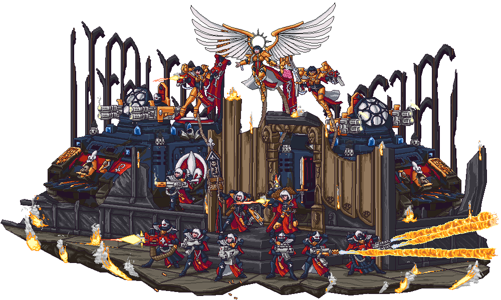 Pixel Battle Sisters by SteelJoe