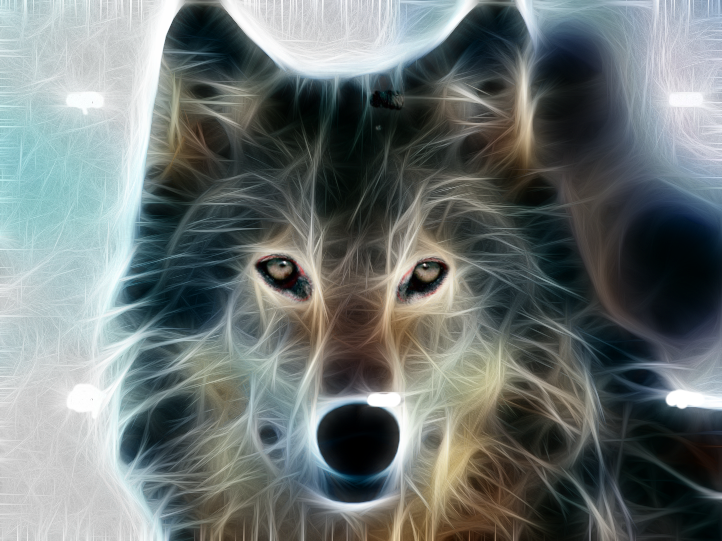 Loup Fractal / Fractal wolf by Reo-Magunezu on DeviantArt