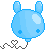 free bunny balloon: blue by cremecake