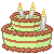 Chestnut Cream Cake (2-decker) with candles icon