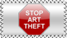 Stop Art Theft Stamp by KenSaunders