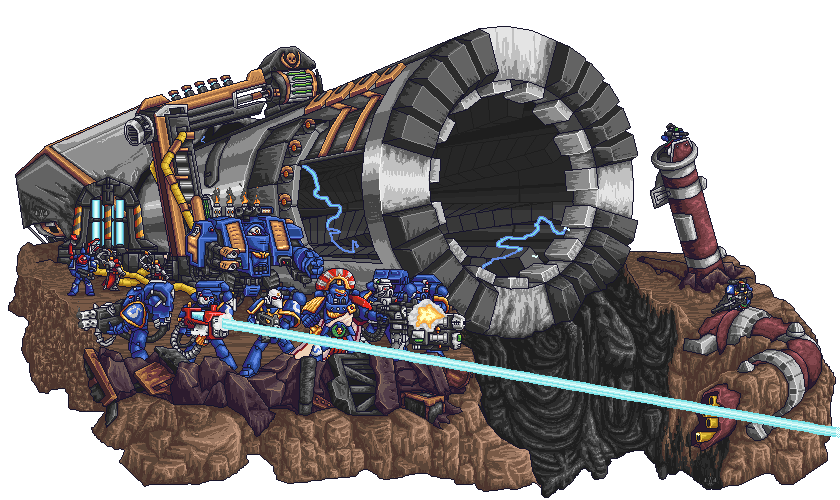 Pixel Titan Cannon by SteelJoe