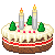 Christmas Cake with candles 50x50 icon