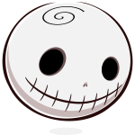 Inktober 6: Halloween Skull Emotee by mondspeer