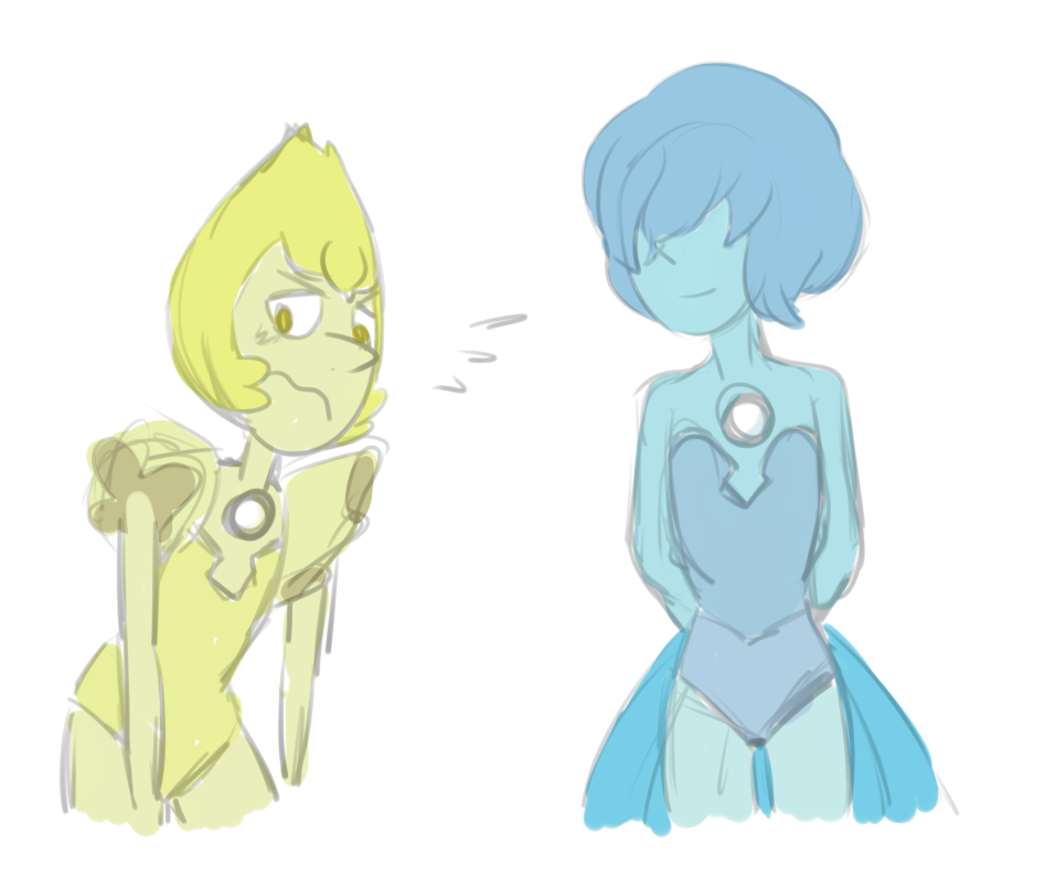 Yup, I like pearls. owo Blue Pearl and Yellow Pearl are from Steven Universe Art @ me