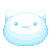 F2U: Snow Blue Neko Blob Icon
