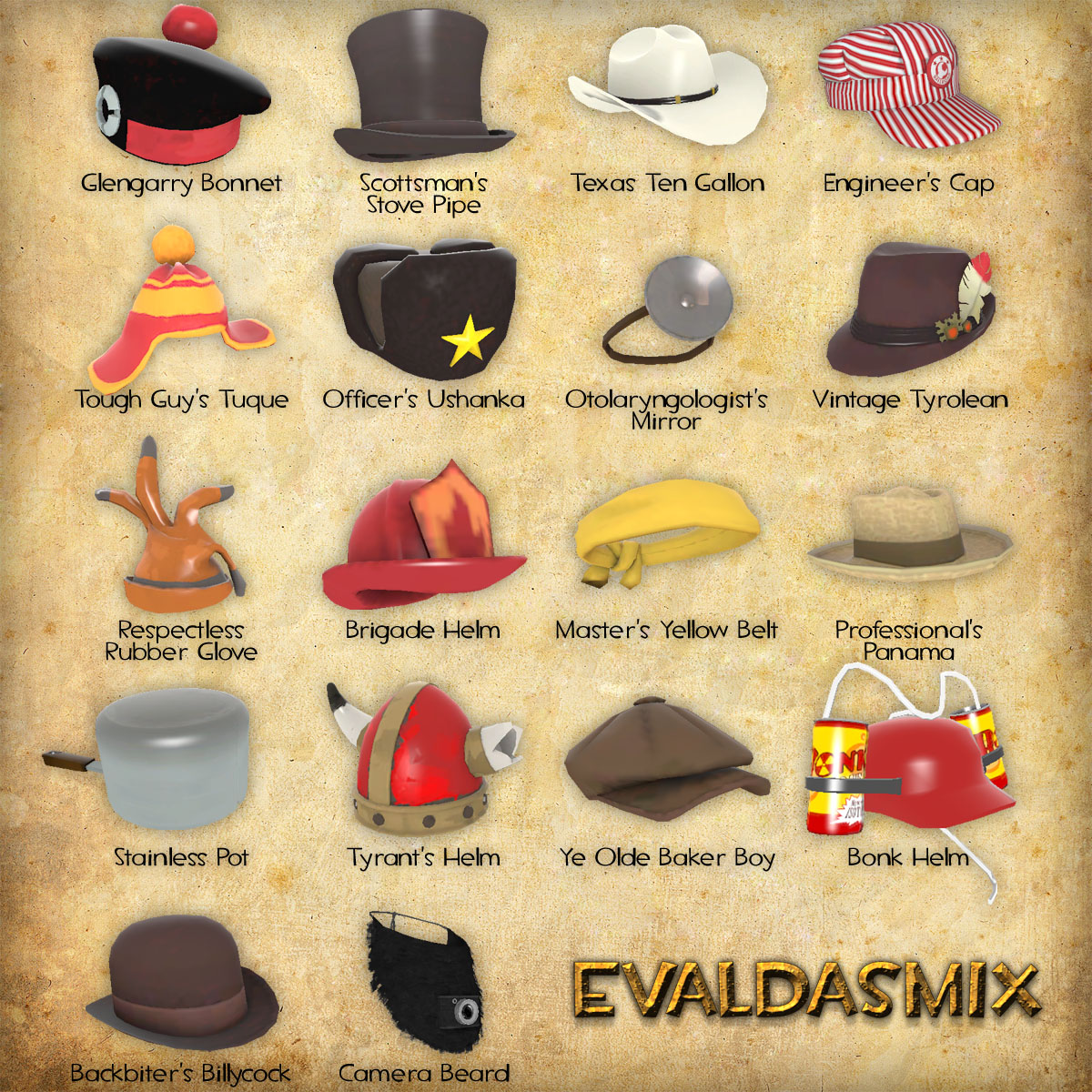 All new Team Fortress 2 hats by evaldasmix on DeviantArt