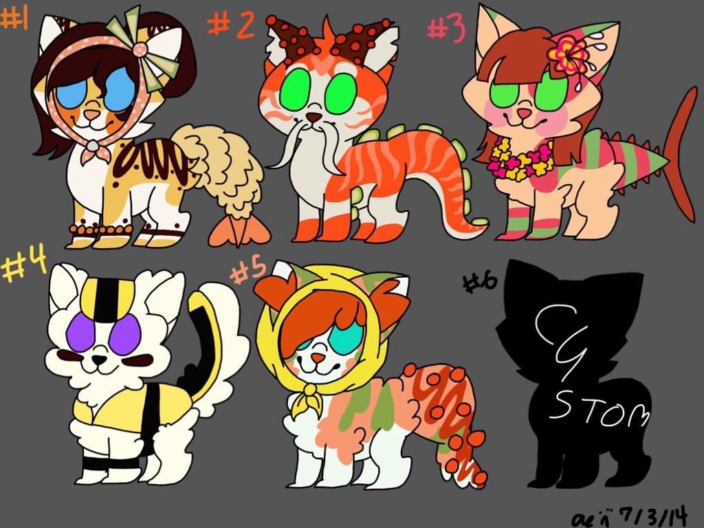 Sushi Cat Adoptables CLOSED by TherealNightstripes on DeviantArt