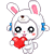 Hamtaro Mouse Emoji-04 (Heart Dance) [V1] by Jerikuto