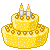 Mango Cake Type 1 2DK with candles 50x50 icon