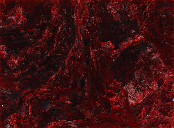 Plaga de la Sangre Resplandeciente formando murallas impenetrables, en la Segunda Guerra Élficosangrienta, por Jakeukalane