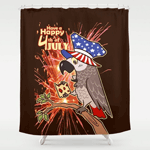 Bird USA Independence day 4th July shower curtain
