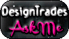 B/W Ani : Design Trades ASK ME - Button by Drache-Lehre