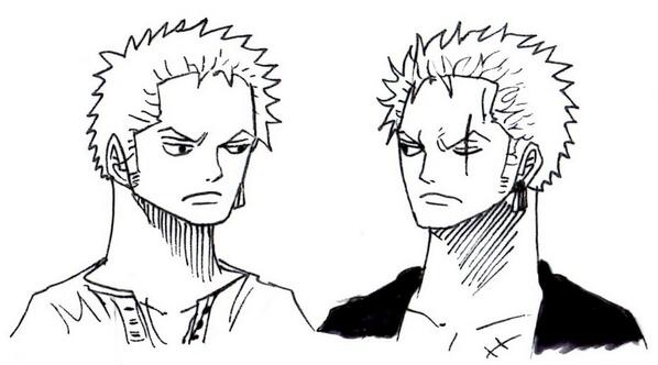 Before and After: Zoro by FrankyZaraki on DeviantArt