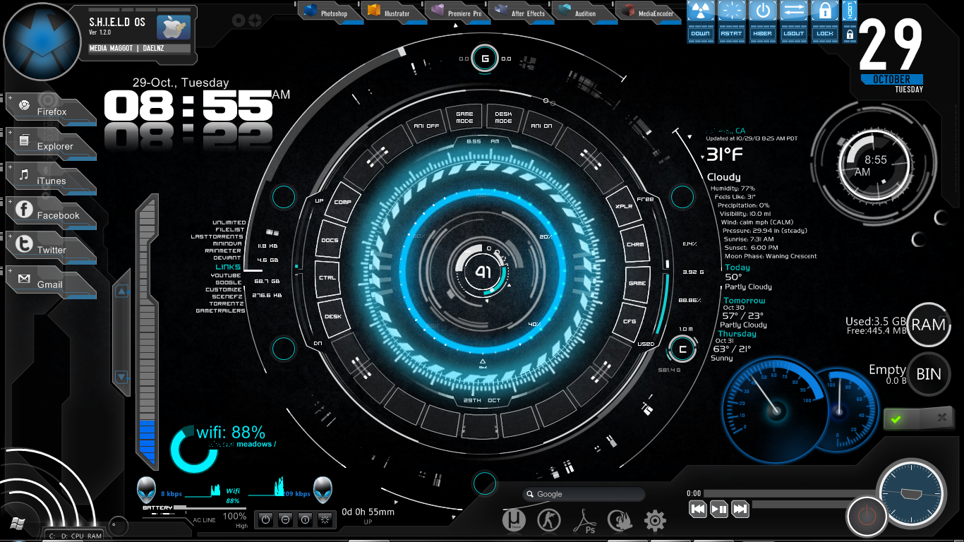 SHIELD OS Jarvis Iron Man Like Theme By EApathy On DeviantArt