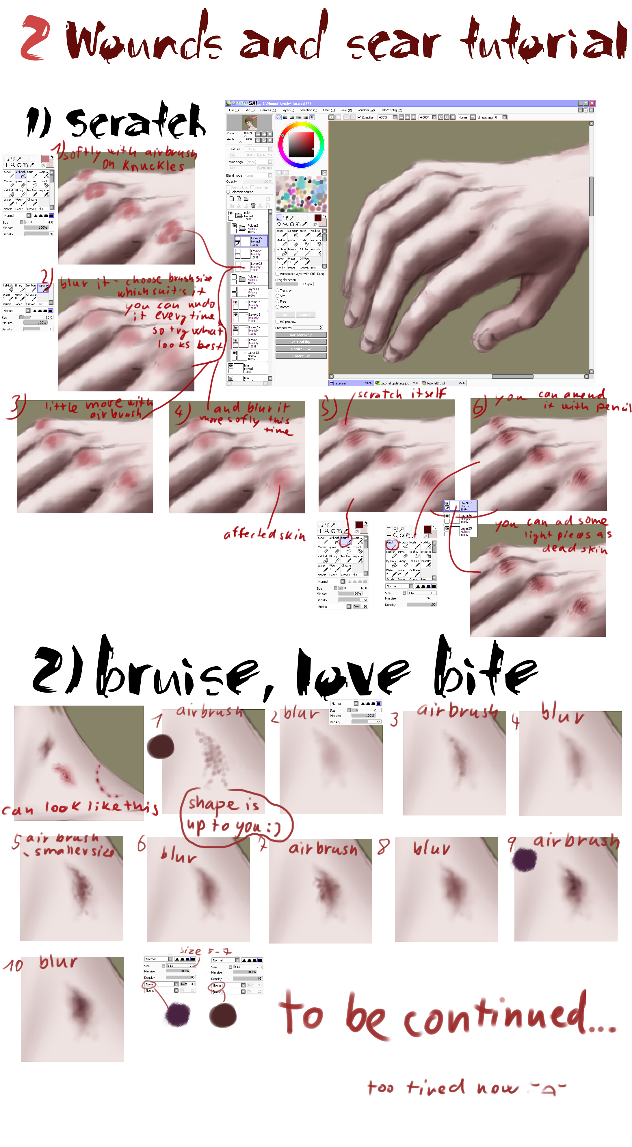 Wounds and scars tutorial 2 by Janiko-neko-chan on DeviantArt