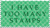 Too Many Stamps Stamp by blackangelyume
