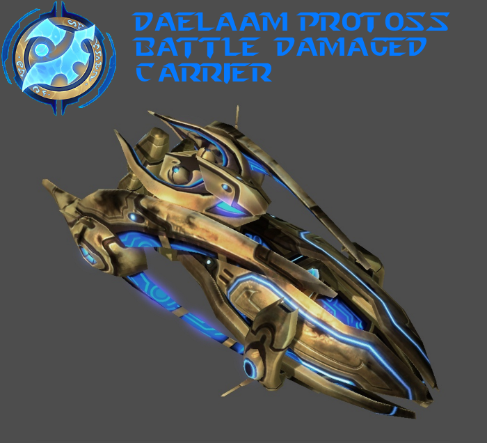 StarCraft 2 - Protoss Battle Damaged Carrier by HammerTheTank