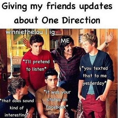Giving Friends Updates About One Direction by CharmedCinnimon on DeviantArt