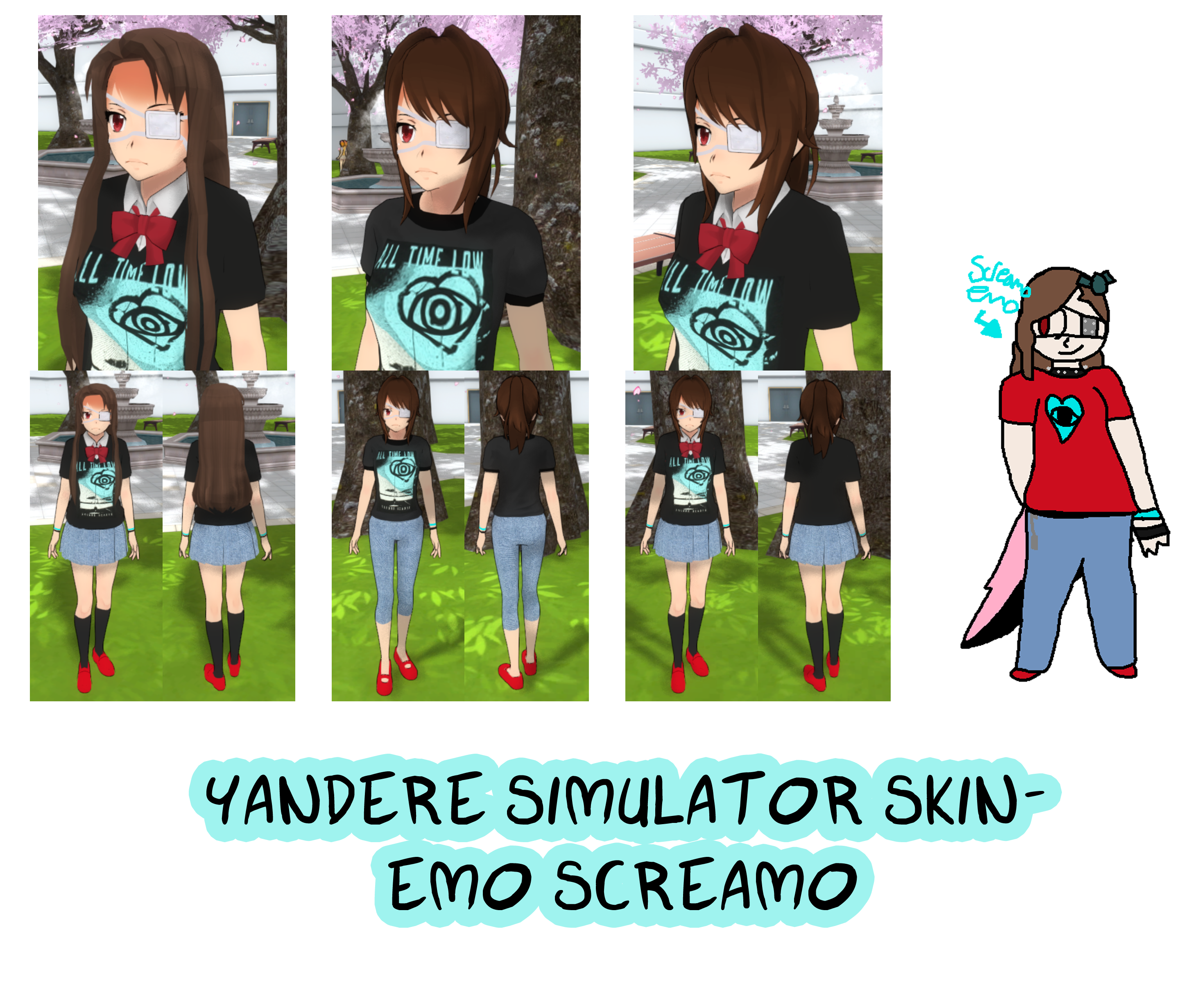 Yandere Simulator- Emo Screamo Skin by ImaginaryAlchemist 