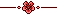 Pixel Flower Divider - Bright Red